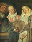 Jean-Antoine Watteau Actors from a French Theatre - detail painting